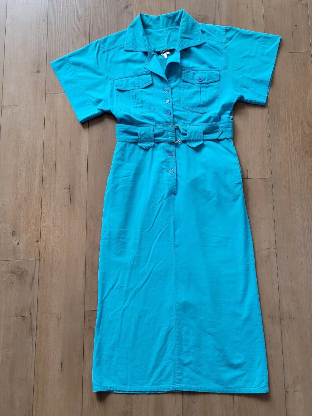 I.B.Diffusion Casual Blue Button Down Dress Size 10